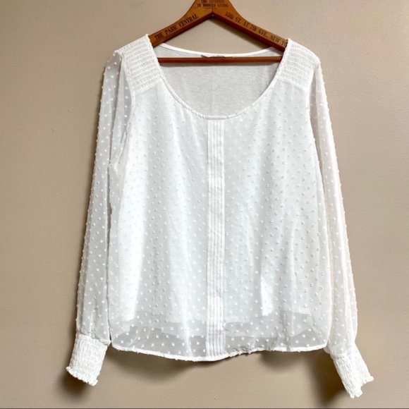 LC Lauren Conrad Tops - LC Lauren Conrad white layered blouse